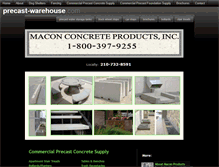 Tablet Screenshot of maconconcreteproducts.com